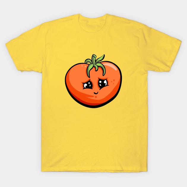 Cheeky Cartoon Tomato Character Garden Tips Toons T-Shirt by Garden Tips Toons